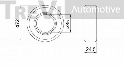TREVI AUTOMOTIVE wb2072 -  Комплект подшипника ступицы колеса